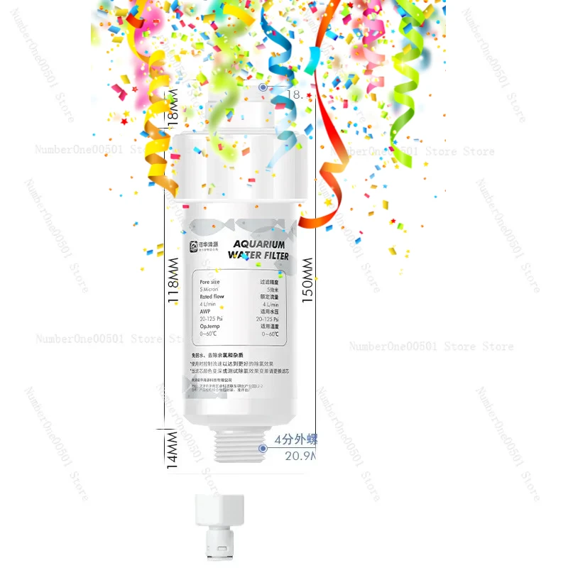 

Aquarium Dechlorinator Water Filter No Sun Water Needed Instant Tap Water Purifier for Fish Tank Planted Tank