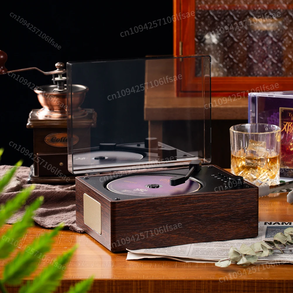 مشغل أقراص مضغوطة محمول قابل لإعادة الشحن وجهاز تحكم عن بعد لسطح المكتب مشغل أقراص مضغوطة متوافق مع بلوتوث 5.0 يدعم CD BT USB 3.5 مللي متر AUX ديكور منزلي #3