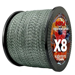 GHOTDA Braided Fishing Line Speckle PE Fishing Line 8 Strand Saltwater 18LB-78LB Fishing Wire Carp Multicolor Multifilament Line