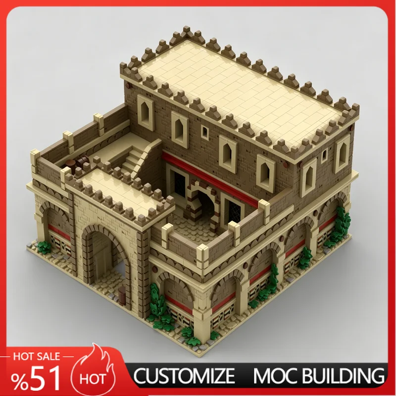 

NEW 5399Parts Medieval Ancient Training Camp MOC Model Custom Building Blocks DIY Architecture Toy For Collection Birthday Gift