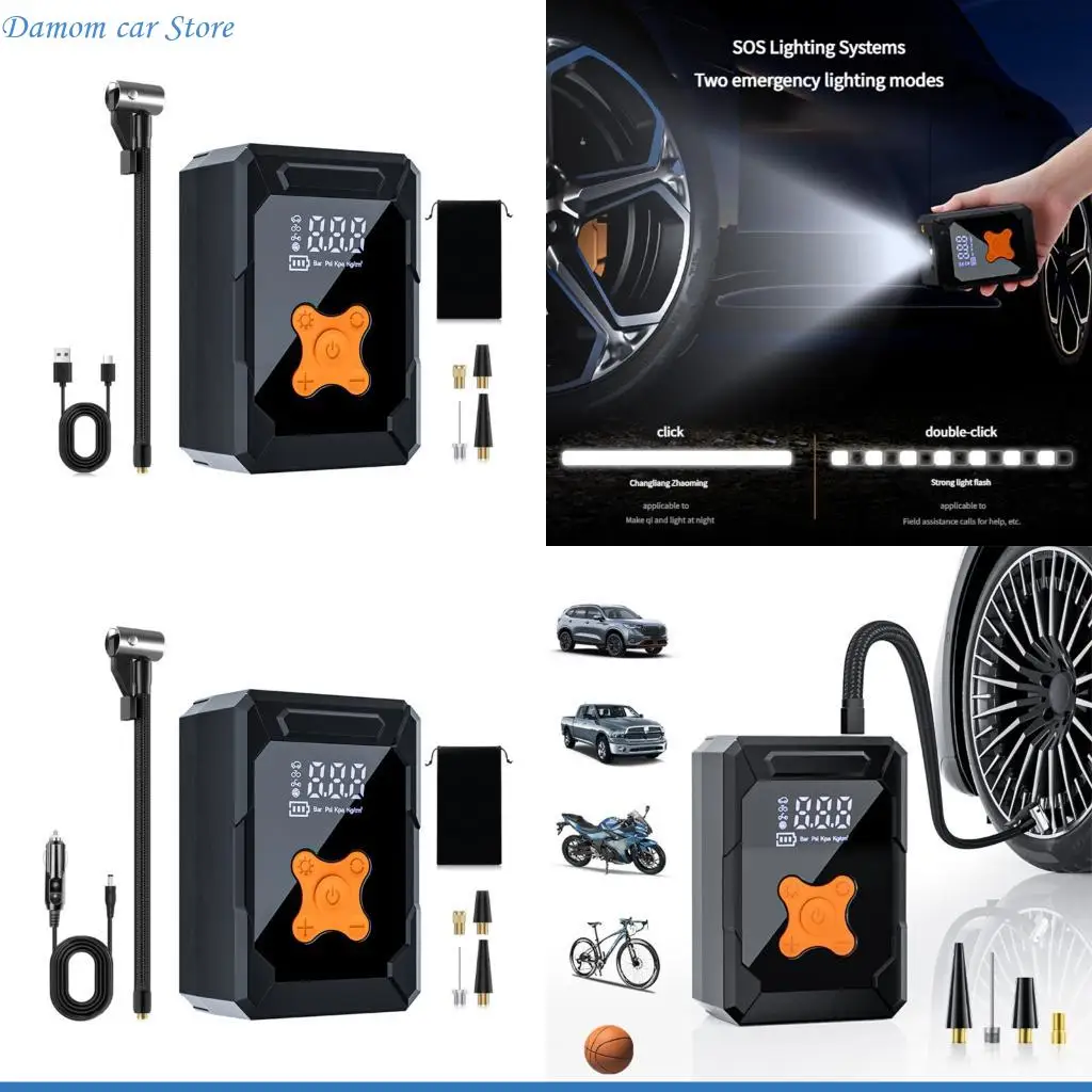 

A2UC Цифровые надувные шины портативный автомобильный воздушный компрессор для мотоциклетных автомобильных воздушных насосов с