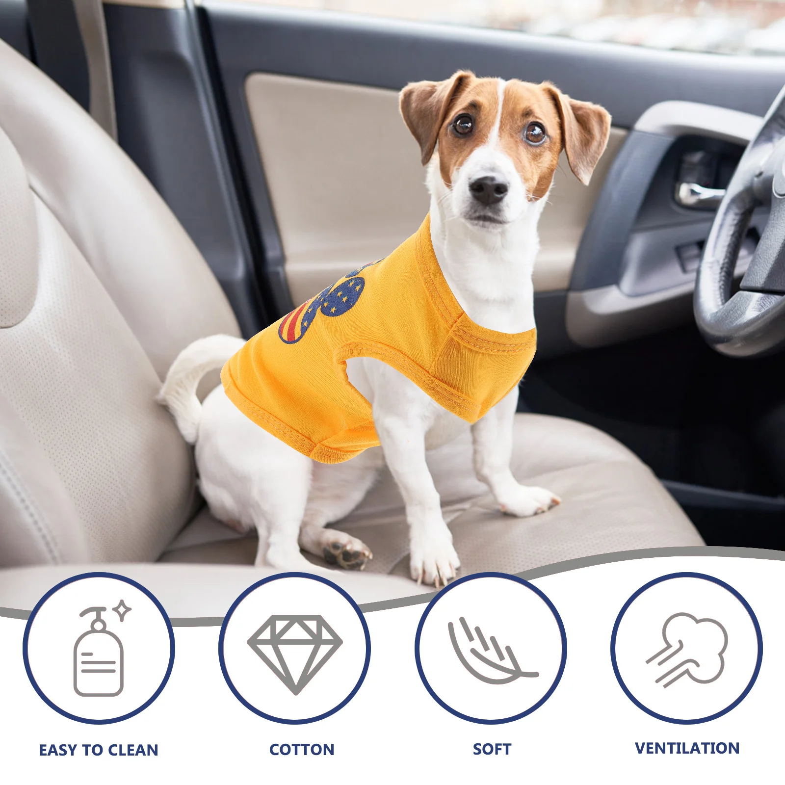 

Pet Vest for Small Dog Summer Sleeveless Tank Top Puppy Breathable Lightweight Cute Clothing for Dogs Cats Party Photo Accessory