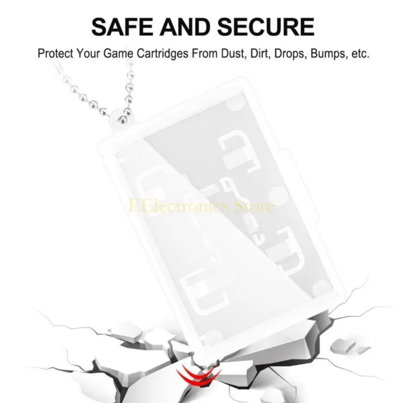 2Pcs Game Card Holder Case Portable Keychain Storage Box for Nintendo Switch Cartridges, Protective Shell