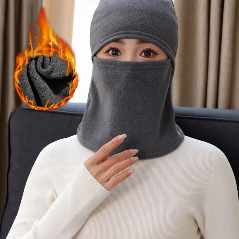Fashion Polar Fleece Winter Hat Windproof Full Face Beanies Warm Balaclava Women Men