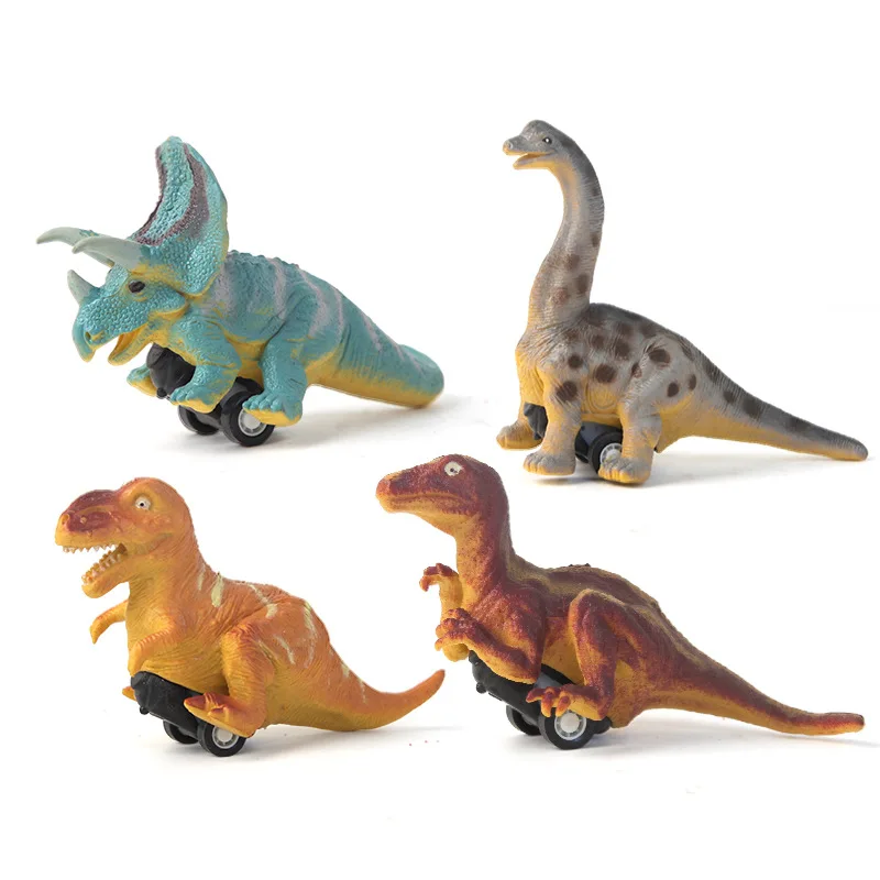 

Creative Simulation Dinosaur Pull Back Car Toy Car Model Kids Puzzle Toy Tyrannosaurus Rex Triceratops Velociraptor Inertial Car