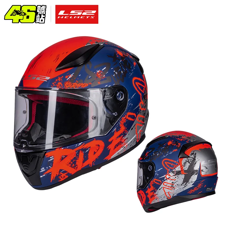 LS2 RAPID Full Face Motorcycle Helmet Motobike Casque Moto Casco Street Racing Helmets ECE Certification FF353