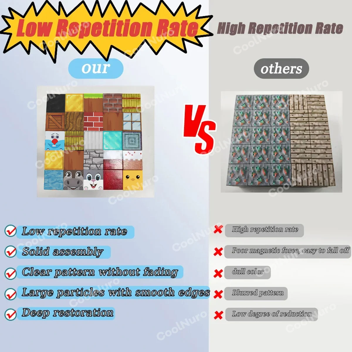 La forêt animale jouet de bloc de construction magnétique convient aux ensembles de jouets de blocs de construction éducatifs pour les adolescents âgés de 3 ans et plus.