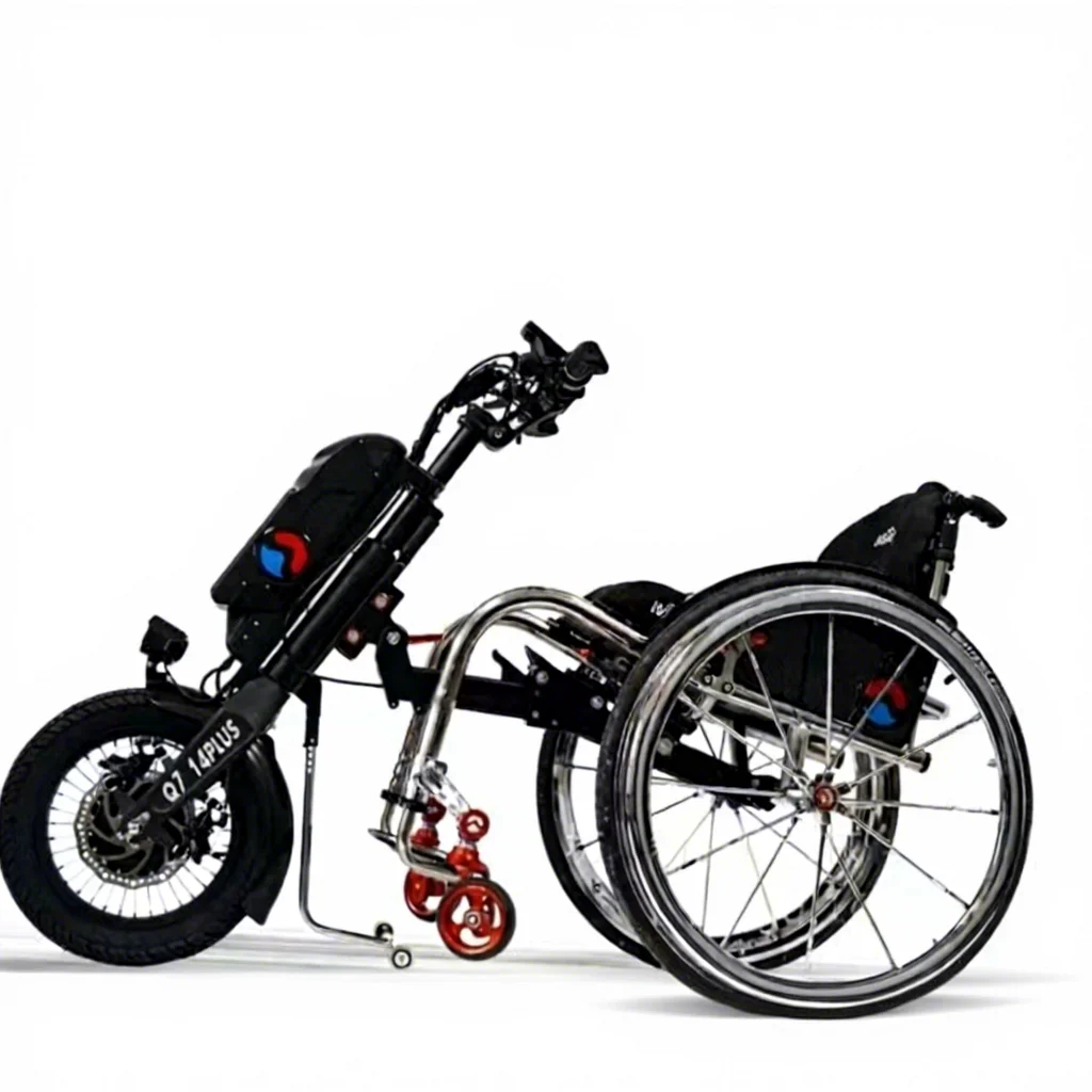 Coofull Power Handcycle Attachment for Wheelchair, 3 in 1 Electric Motor Kit with Battery, Hand Bike Conversion for Manual Chair