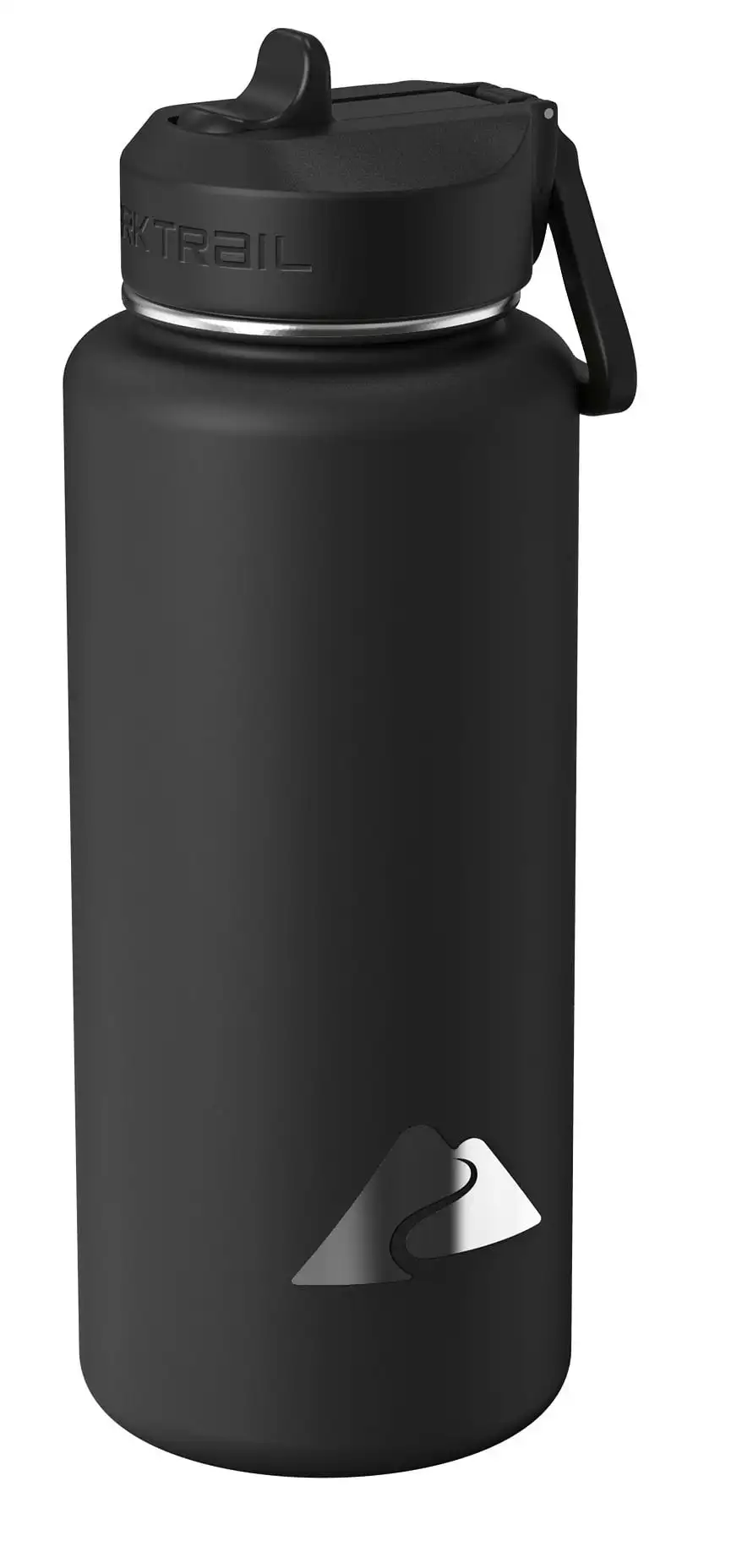 

Ozark Trail 32 fl oz Black Insulated Stainless Steel Wide Mouth Water Bottle, Loop Handle, Flip Lid