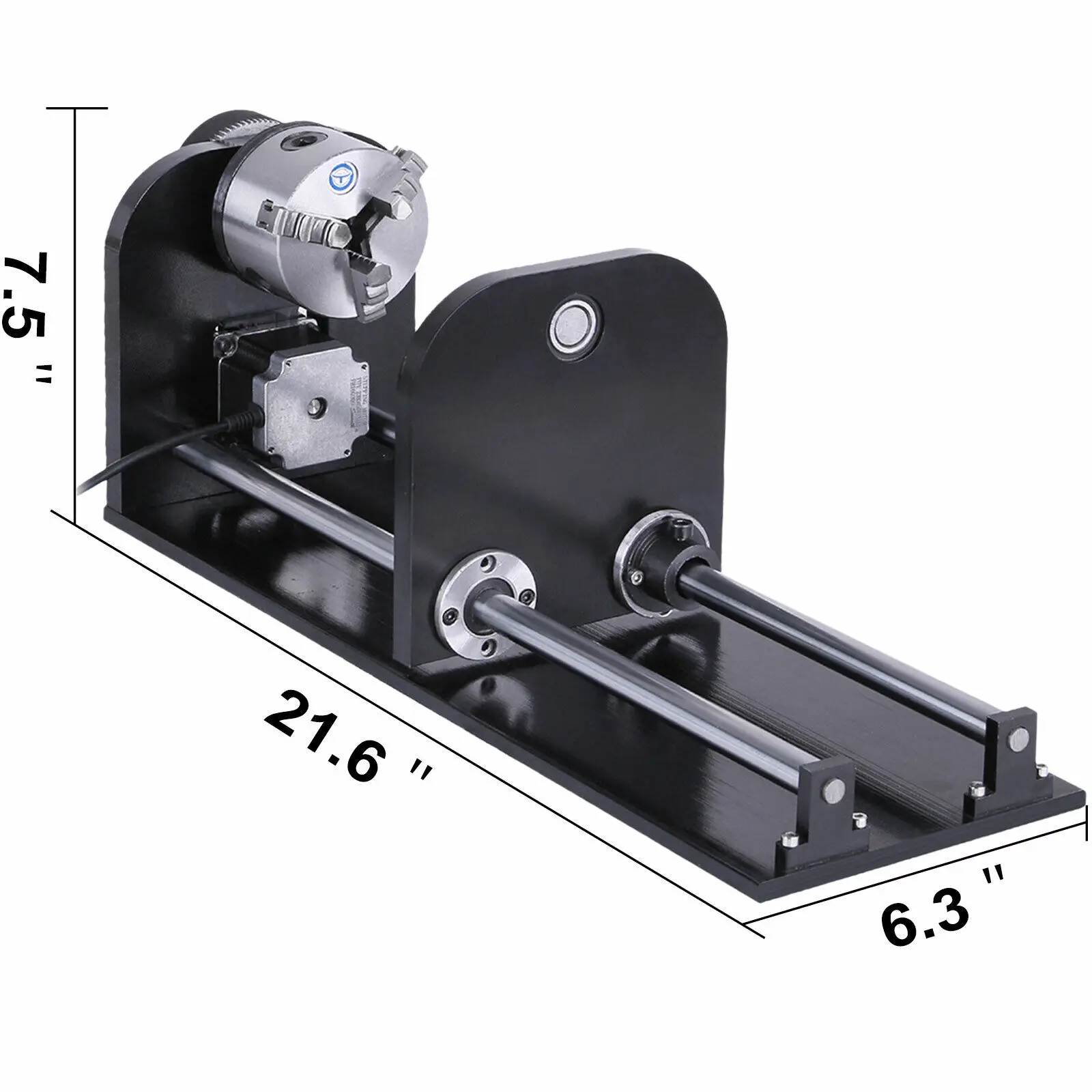 Imagem -06 - Vevor-máquina de Gravação a Laser Mandril de Quatro Eixos 80 mm Rolagem de Maxila Eixo Rotativo para 60w 80w 100w 130w