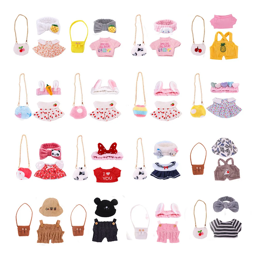 

1 Set Kawaii Mini Yellow Duck Plush Toy Clothes Accessories 30cm Cute Plush Doll Clothes Animal Girl Gifts DIY Doll Kids Toys