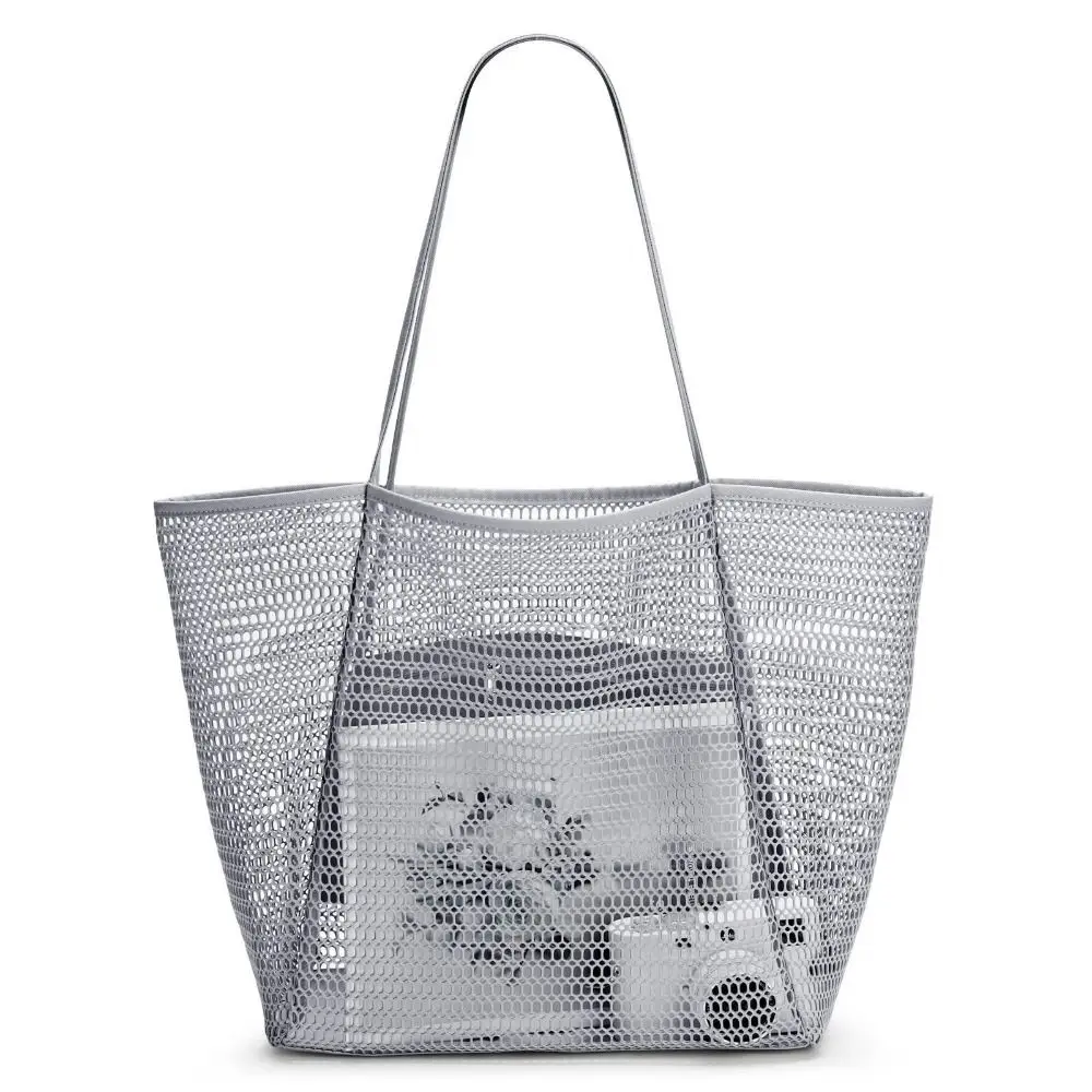 

Fashion Storage Bag Beach Bag Tote Bag Women Handbag Straw Tote Handbag Cosmetic Bag Extra Large Transparent Mesh Bag Picnic