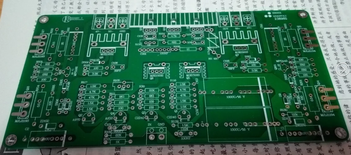 Chegada mais recente 1 par ksa50 krell50 amplificador de potência de alta fidelidade pcb (2 channle nua pcb) 180*90mm, grosso 2mm