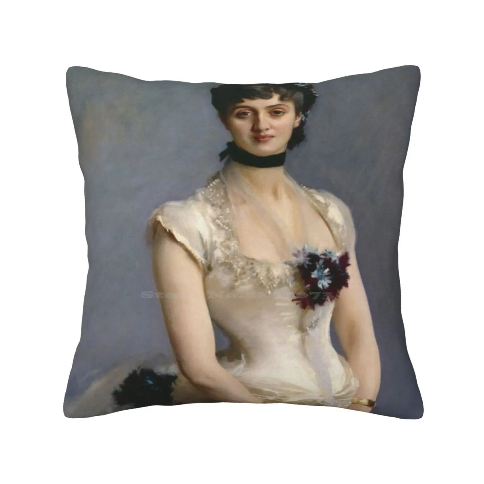 

John Singer Sargent-Madame Paul Poirson Fashion Sofa Throw Pillow Cover Pillowcase Vacation Female Golden History Luxury