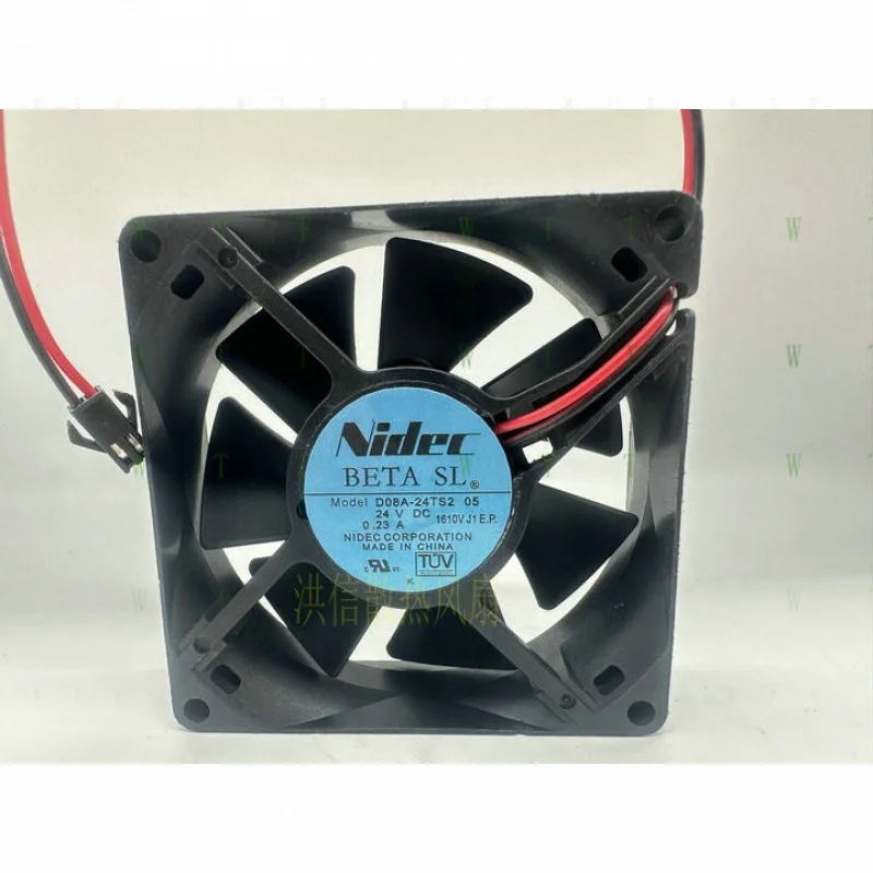 H 1 шт. NIDEC вентилятор D08A-24TS2 05 DC 24 В 0,23 А 80*80*25 мм 2-контактный инверторный вентилятор