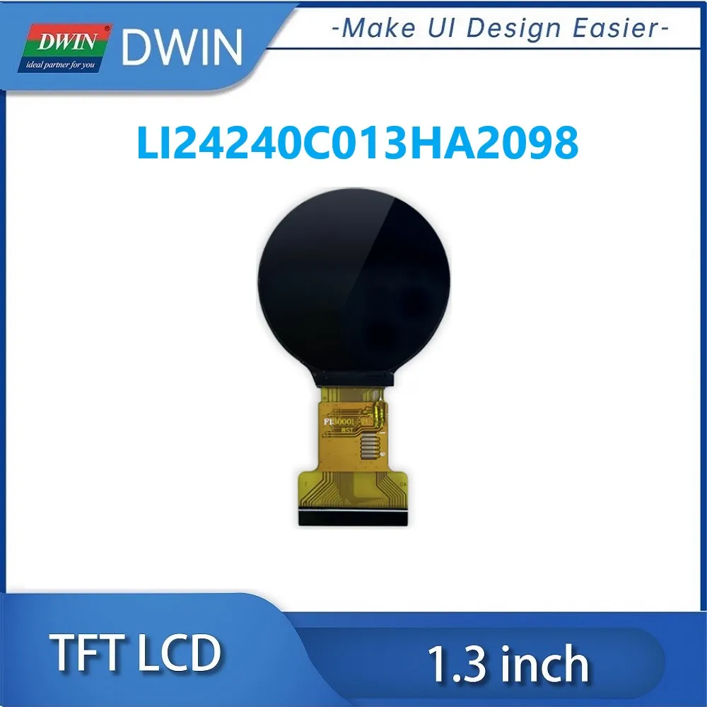 Modulo LCD TFT IPS circolare da 1.3 pollici DWIN 240x240 200nit RGB 18bit GC9A01A schermo LCD IC