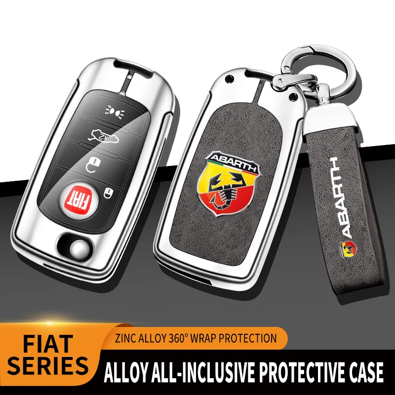 Zinc Alloy Car Smart Remote Key Case Cover Shell Protector For FIAT Tipo Toro Nuovo Freedom 500X Doblo Argo Grazie Accessories
