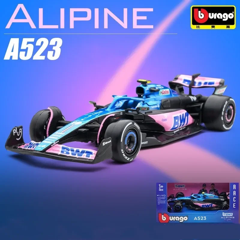 

Bburago 1:43 Alpine F1 Team 2023 A523 10 # Pierre Gasly 31 # Esteban литой под давлением супер-автомобиль модель детские игрушки подарки коллекционные предметы