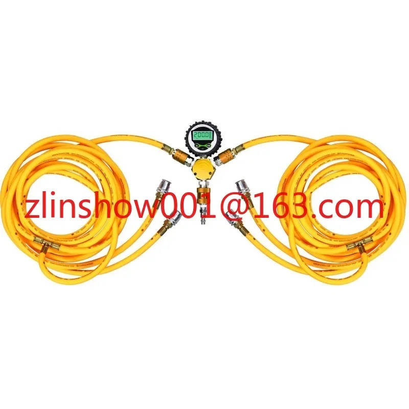 Offroad 4*4 4 Tire inflate Inflation Deflation System kit with digital gauge 4 way air hose tire inflation deflation sets