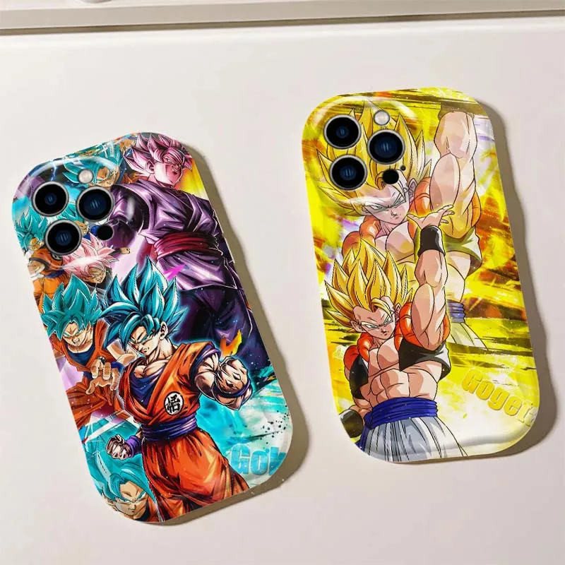 Funda de Teléfono con Diseño de Anime Super Saiyan para Apple iPhone 17 16 16E 15 14 13 12 11 XR Air Pro Max Plus, Cubierta Suave con Efecto de Ola