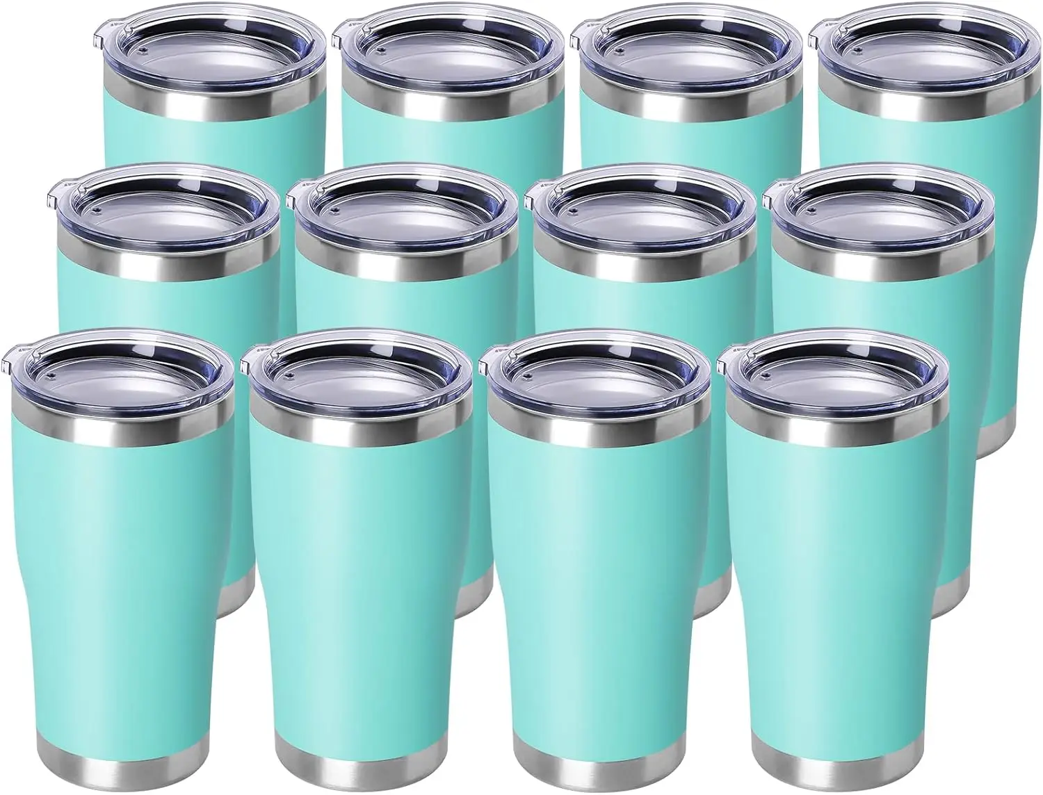 

20oz Tumbler with Lid Stainless Steel Tumblers Bulk, Double Wall Vacuum Insulated Coffee Travel Mug Powder Coated Tumbl