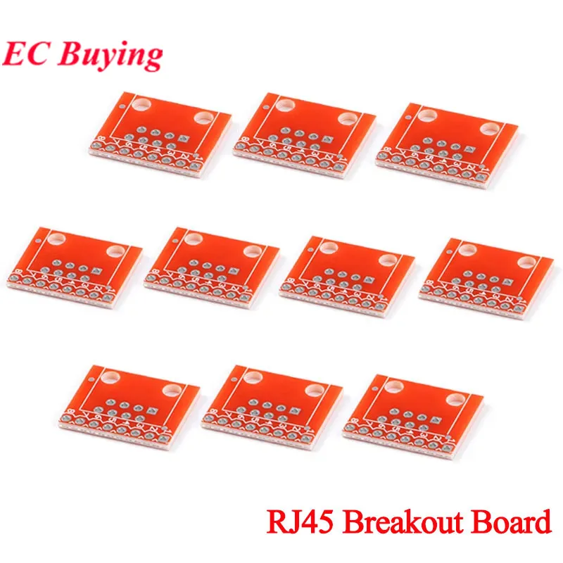 10pcs/5pcs RJ45 Breakout Board Module RJ45 to DIP Adapter Plate Ethernet Connector DIY Electronics for Arduino Portable Modular