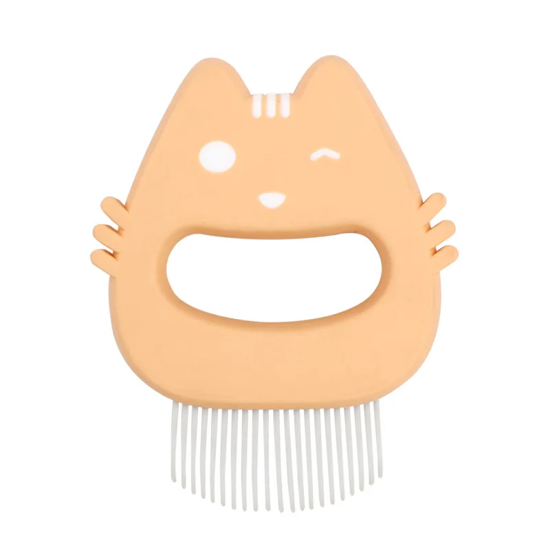 เปลือกหอย Cat ความงามทำความสะอาดหวีโกนหนวดสุนัขอังกฤษสั้นลอยผมหวีนวดสัตว์เลี้ยง