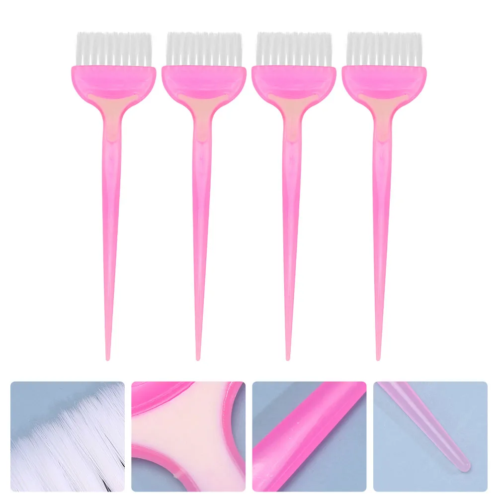 

4 Pcs Hair Dyeing Brushes Salon Professional Applicator Combs for Home Use ABS Material Long Short Curly Straight Hair Oil Dye