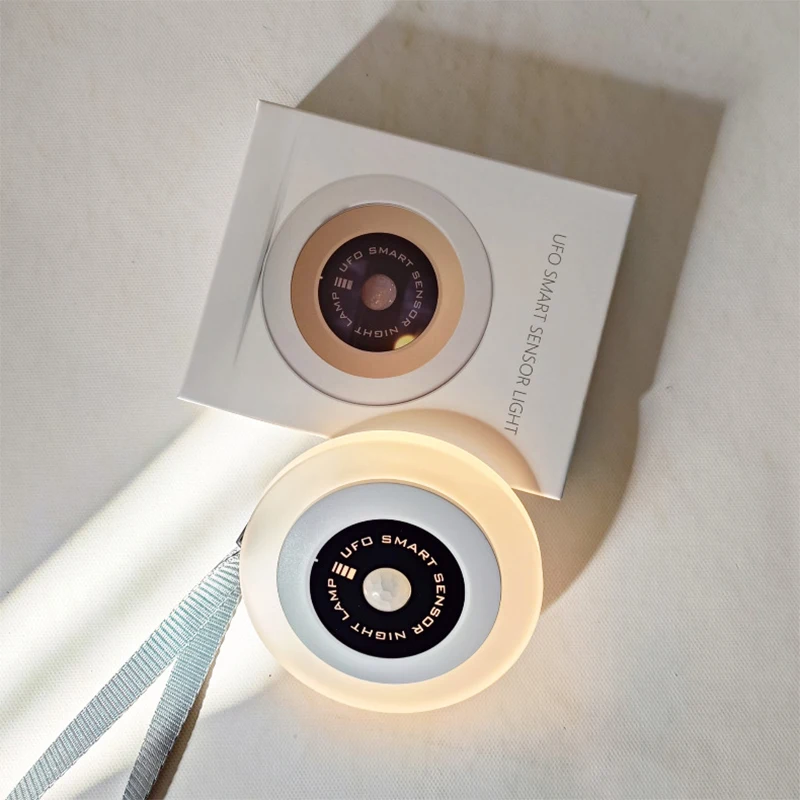 LED Smart Human Body Sensor Night Lamp Emergency Automatic Lighting USB Charging Wireless Magentic Suction Use Night Light