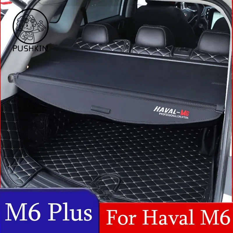 

For Haval M6 Plus 2021 2022 2023 Auto Parts Trunk Privacy Cargo Cover Retractable Waterproof Cargo Cover car unik accessories