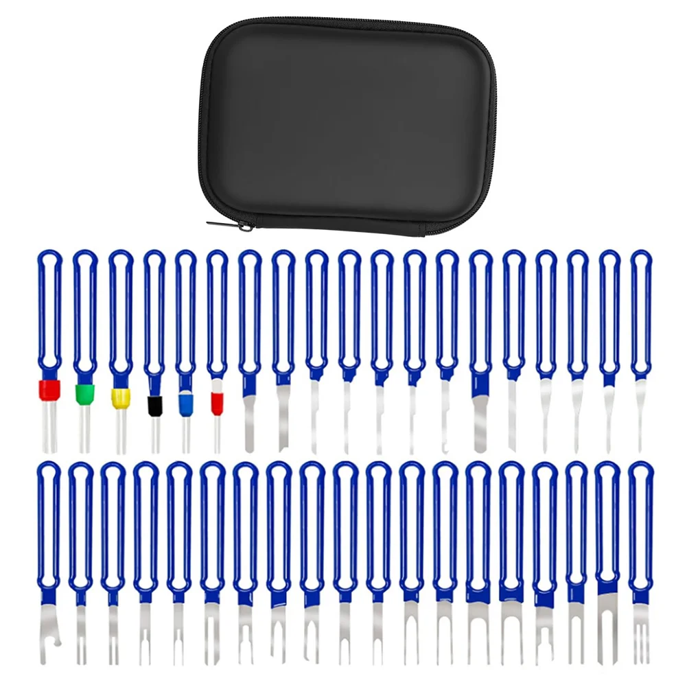 車のケーブルピンツールセット、自動車用リリースツール、DIYプロジェクトに不可欠、柔軟なスチール構造、38個