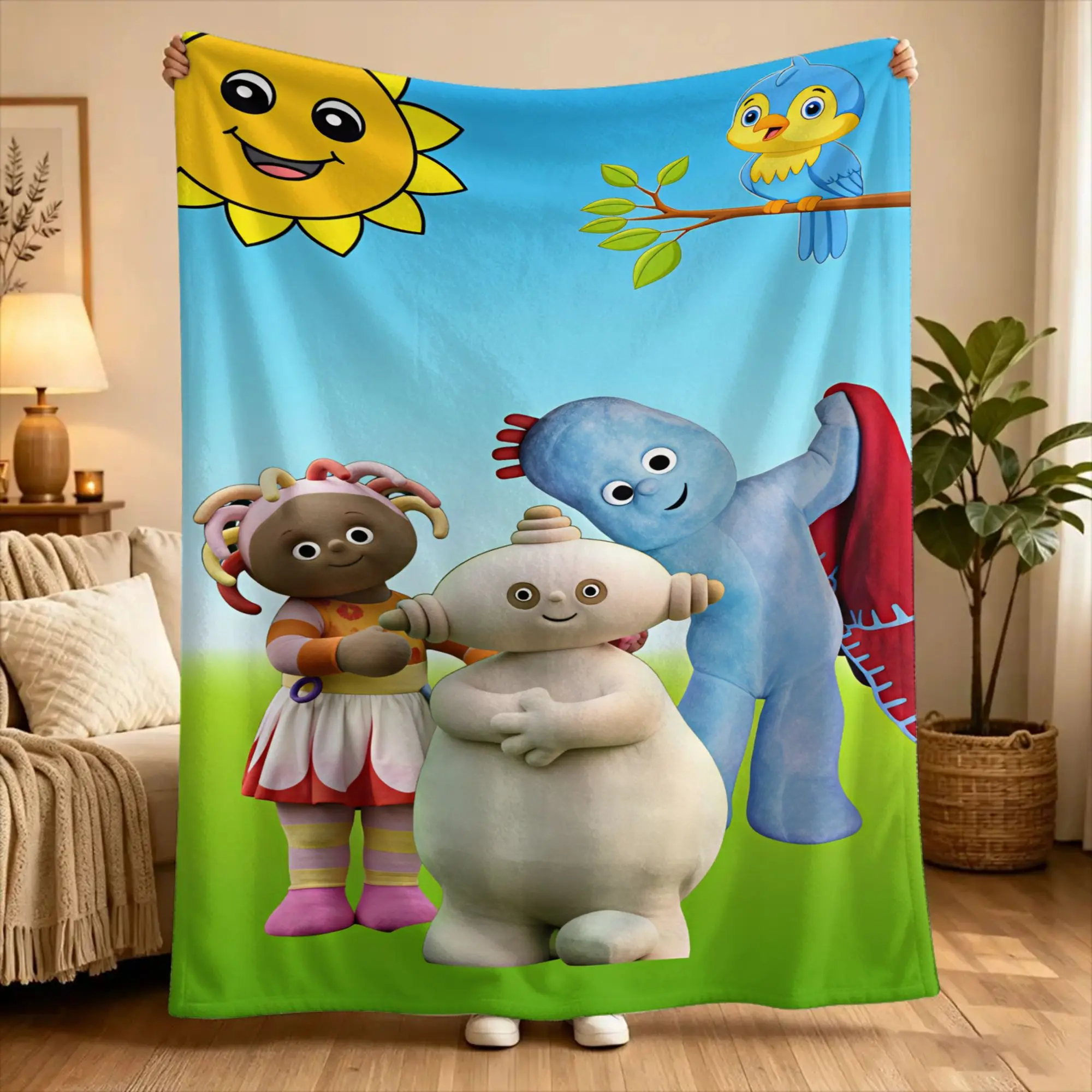 The Haahoos In the night garden Soft Blanket  Decorative Plush Throw Blanket Fluffy Home Decor Flannel Bedspread Sofa Bed Cover