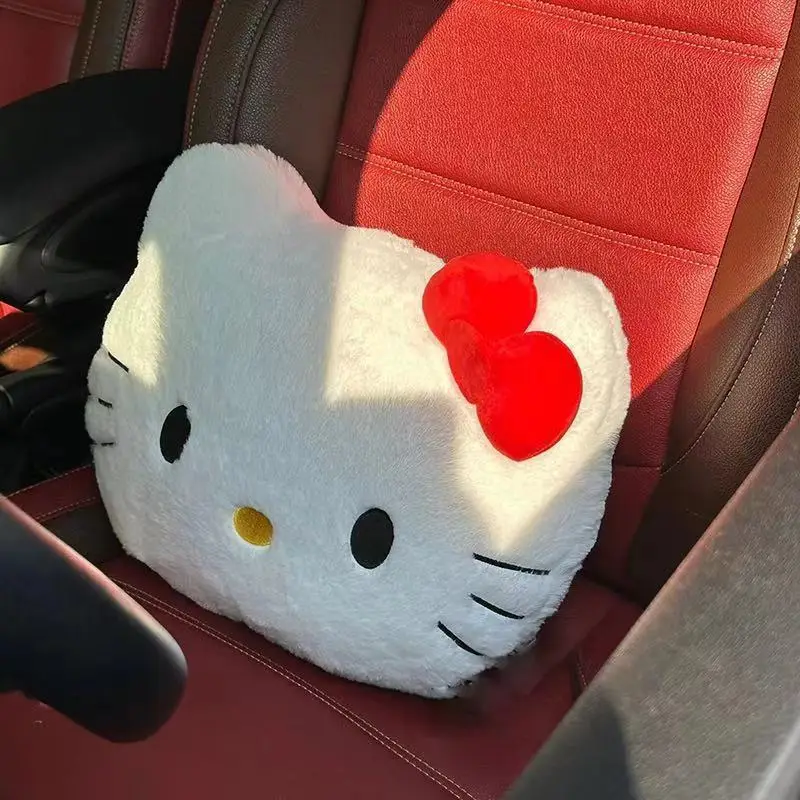 Hot Hello Kitty imbottito cuscino Kawaii Kitty Cat testa grande divano cuscino da comodino bambola di pezza morbida cuscino per pisolino regali di Natale