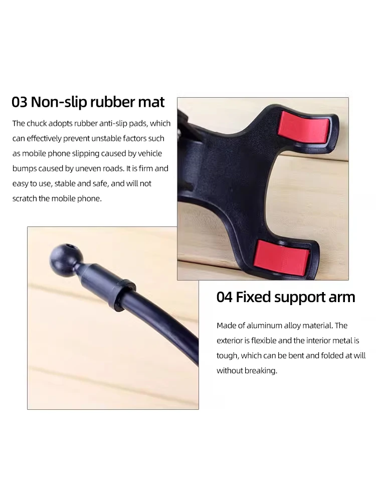 Car Phone Holder Mount Cell Phone Stand Windshield Dashboard Car Mount 360 Rotation for iPhone 15 14 13 12 11 Max Samsung Xiaomi image 5