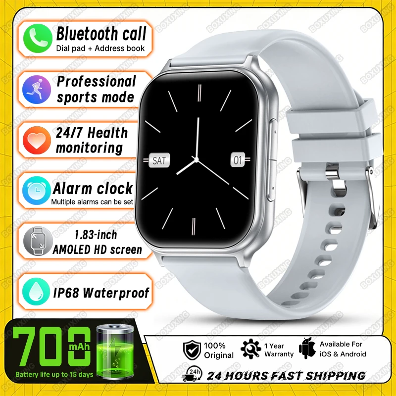

2026 Smartwatch Women Sports Fitness Track IP68 Waterproof Built-in 24H Heart Rate Bluetooth Call Ladies Fashion Smartwatch