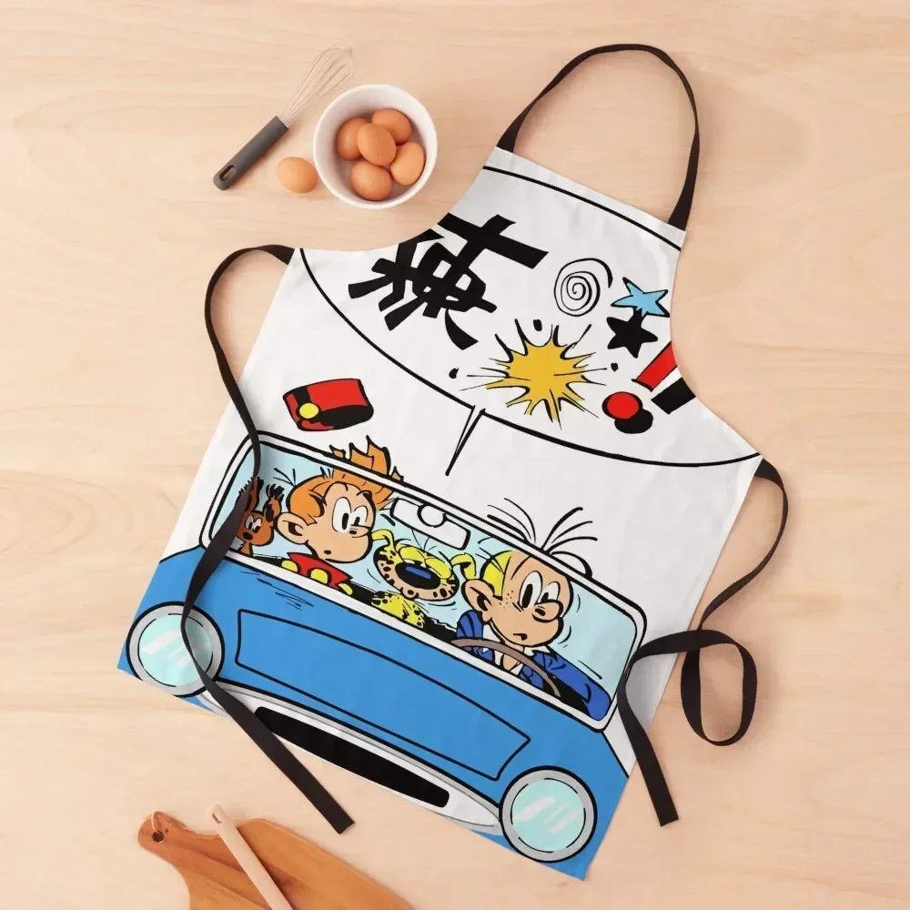 

Spirou and Spip Car trip Apron kitchen utensil work gowns for women cleaning Bib For Kitchen Home And Kitchen Apron