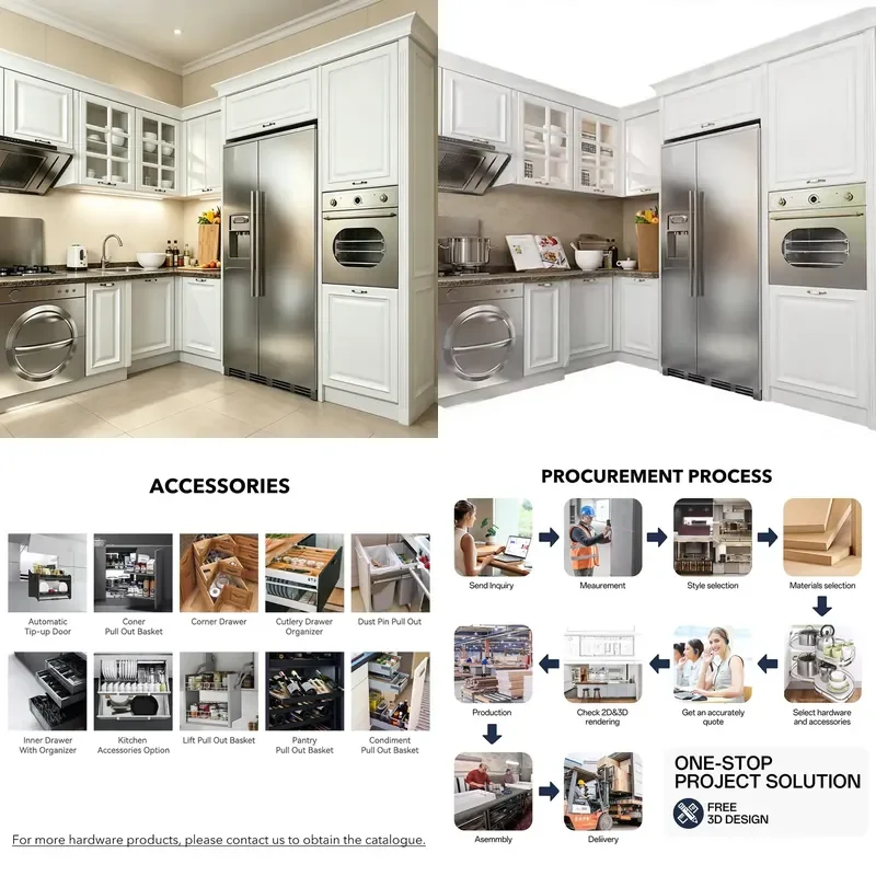Modern Kitchen Island Cabinet with Sink High Quality Plywood MDF Granite Countertop Swing Style Design for Apartment Home