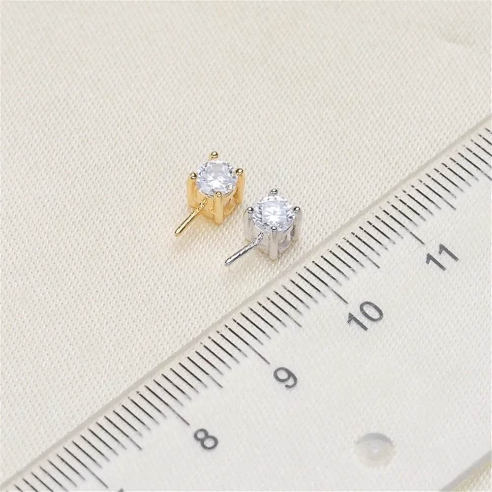 

Gold-Plated Half Hole Eye Pins Beads End Caps Top Drilled Pendant Bails Connector DIY Jewelry Accessories No Pearl No Chain P042