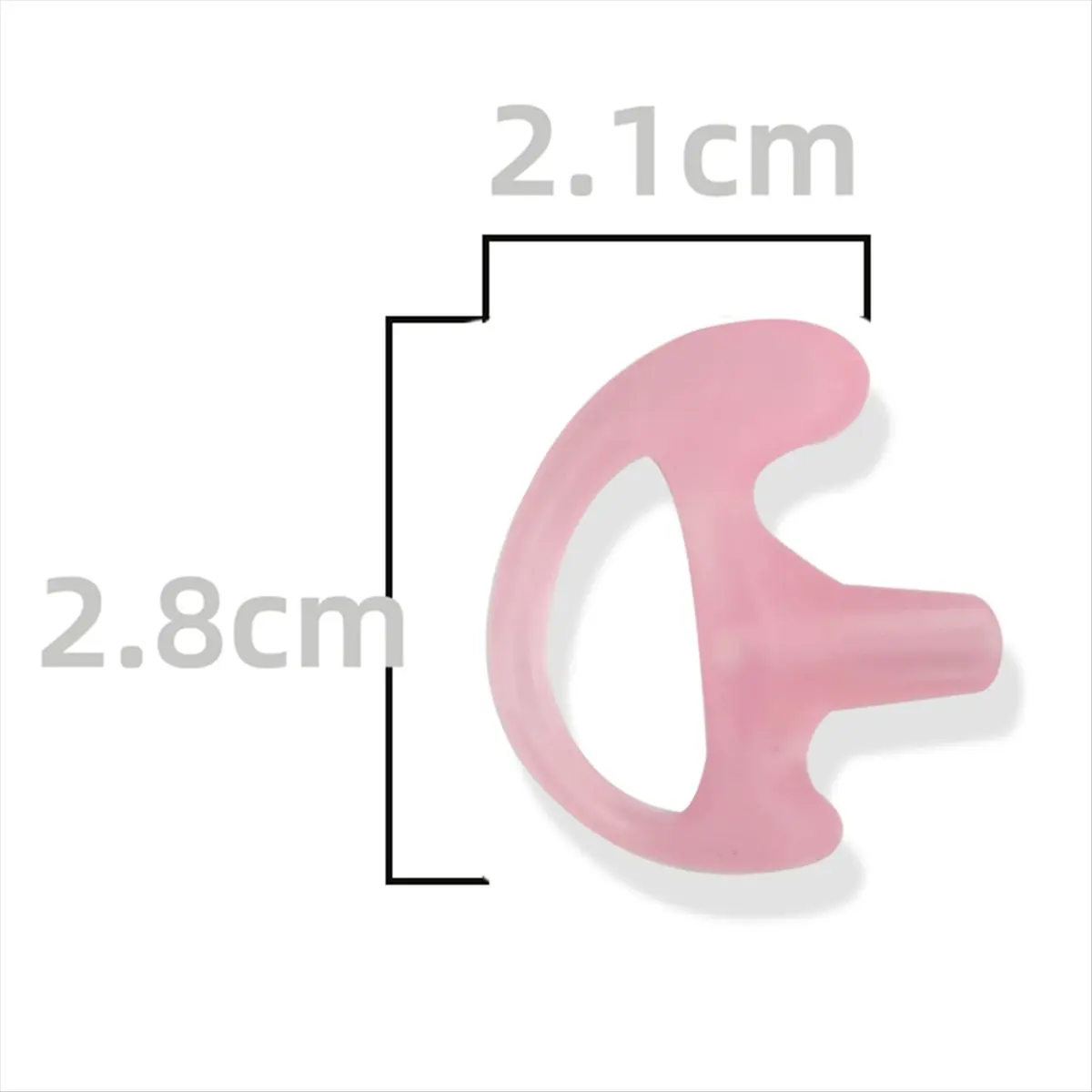 SWXF Replaceable Silicone Earplugs Triangle Earpod with Air Tube Headset Pink L Size Earplugs Walkie Talkie Accessories