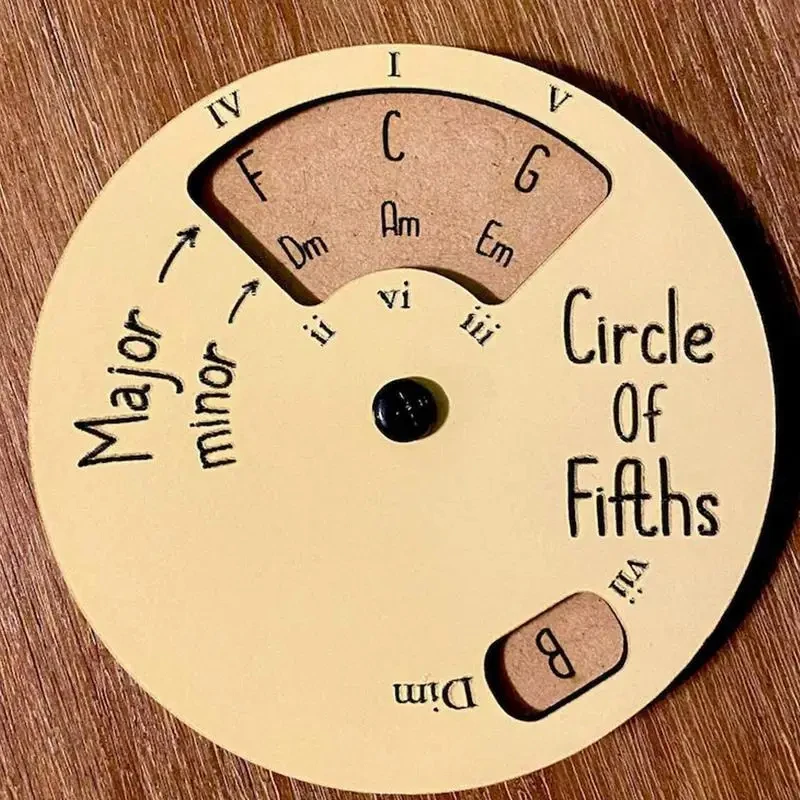 New Wooden  Tool Musical Instruments Circle Of Fifths Wheel Guitar Chord Wheel And Accessories Chord Wheel For Musicians