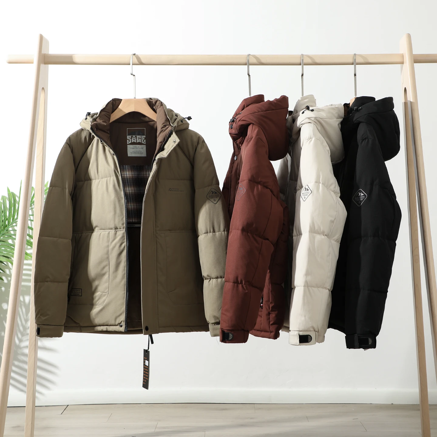 

Thickened Warm Windproof Waterproof Autumn Winter Men's Business Casual Hooded Windproof Cotton Jacket Fashionable Outerwear