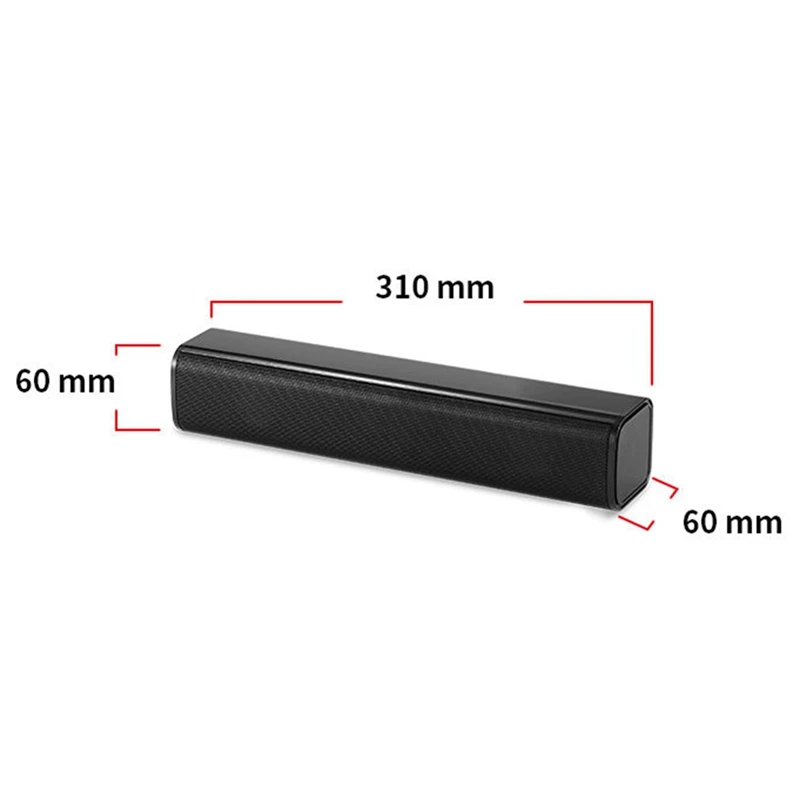 Barre de son stéréo filaire USB, canal de haut-parleur audio, barre de son surround pour ordinateur, tablette, pièces pour ordinateur portable, 2.0