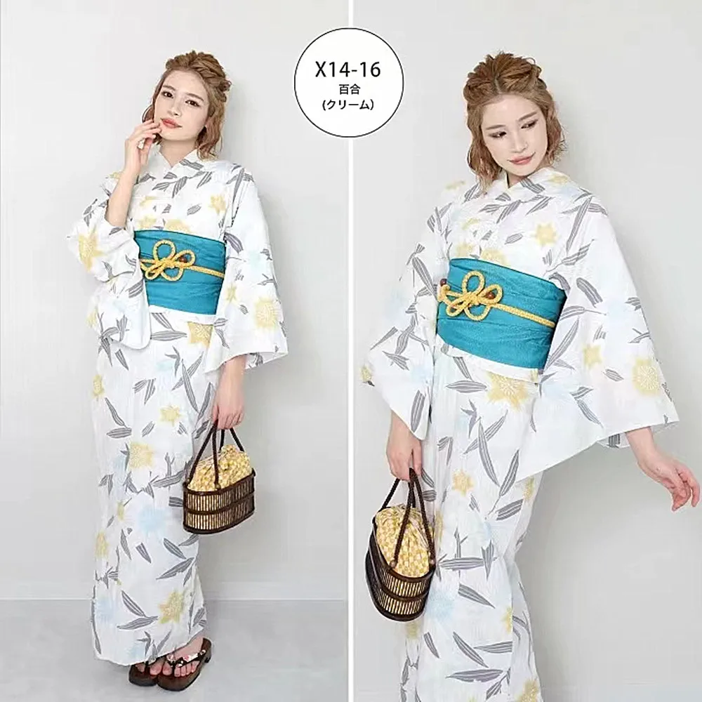 

Японское традиционное кимоно и юката для женщин, мягкая хлопковая одежда премиум-класса для фотографий и путешествий
