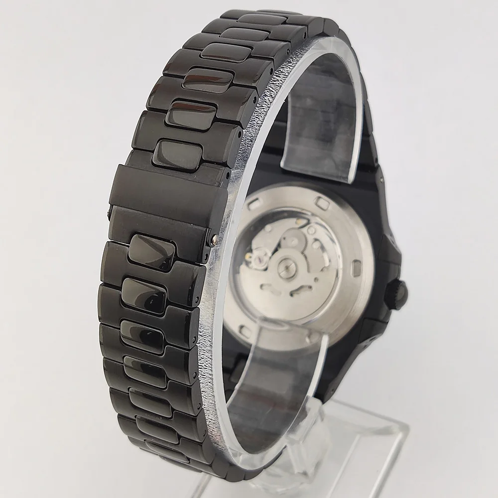 Orologio NH35 da 43 mm Quadrante nero stellato Orologio impermeabile in acciaio inossidabile Orologio meccanico creativo NH35 Movimento automatico Orologio da uomo