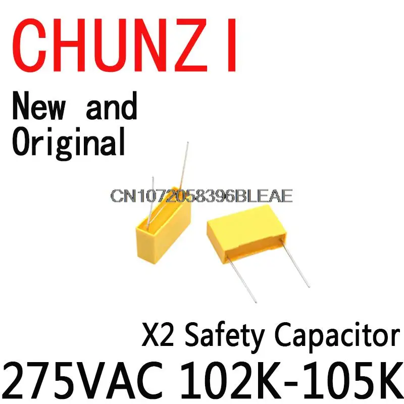 10Values*5PCS 50PCS X2 Safety Capacitor Package Electronic Component Package 275VAC 102K-105K