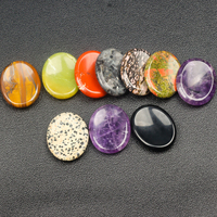Jade Chakra Palm Stone, Natural Crystal Quartz, Worry Thumb Gemstone, Healing Massager, Home Decor, Wholesale