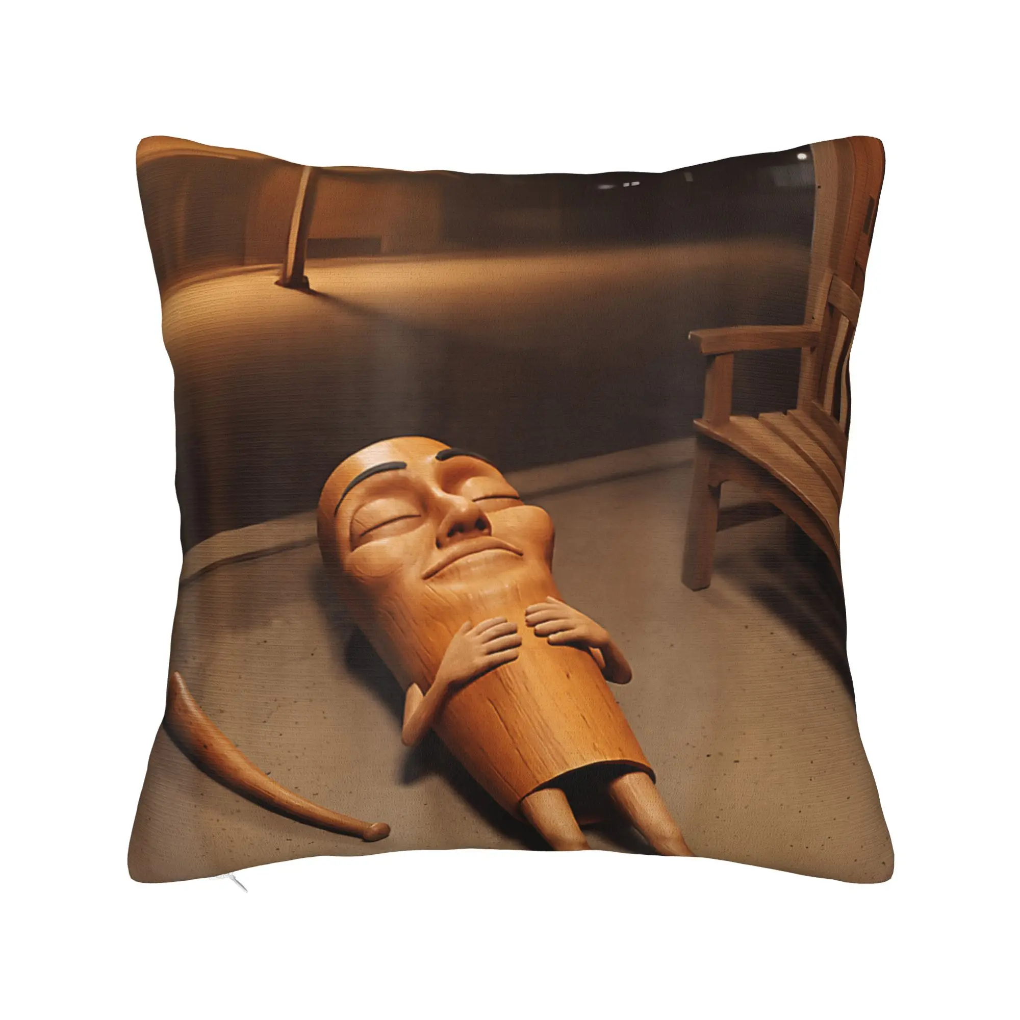 Tung Tung Tung Sahur Found Dead Breaking News Funny Meme Pillowcase Soft Cushion Cover Decorations Pillow Case Cover Home Square