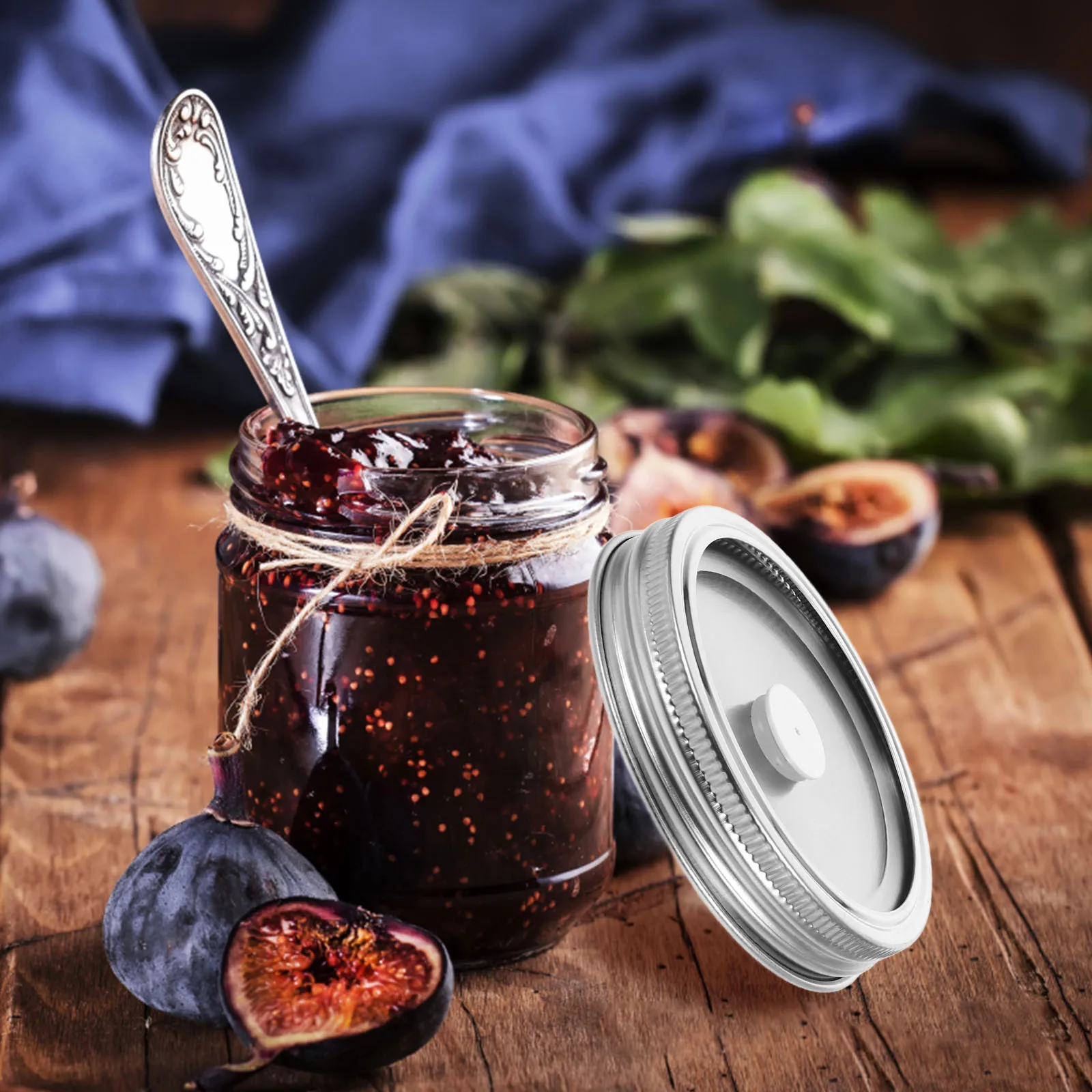 

Vacuum Freshness Lid 304 Stainless Steel Jar Vacuum Sealer Wide Mouth Mason Jar Compatible Canning Supplies Food