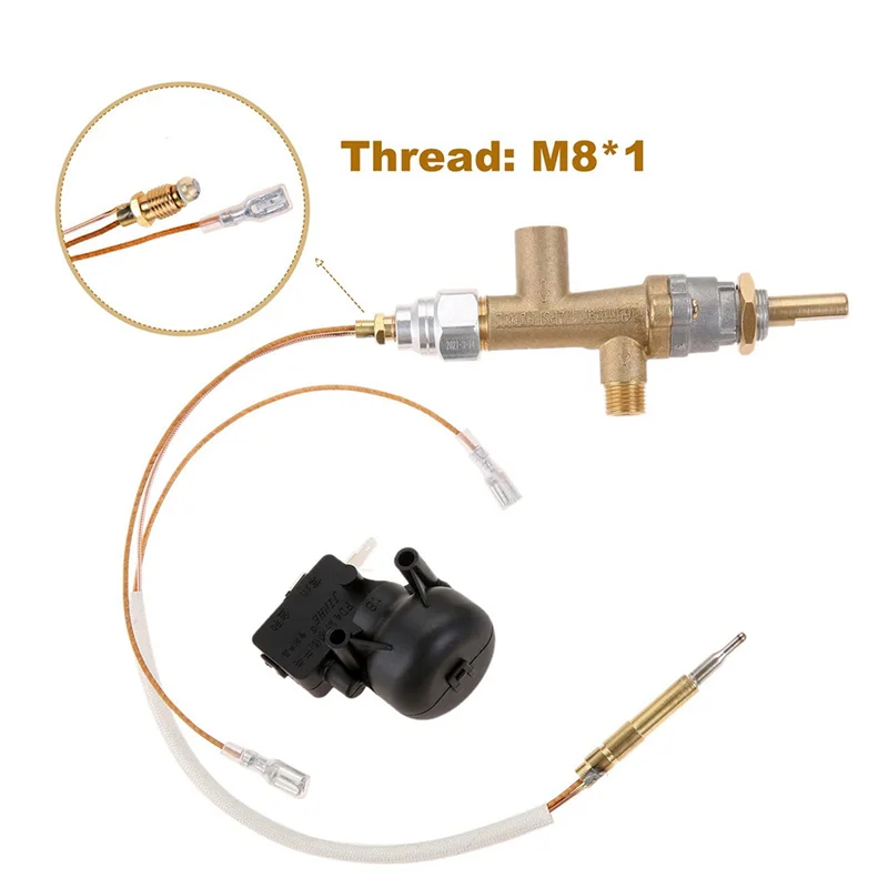 ABGR-2X سخان فناء صمام التحكم الحرارية الاستشعار تفريغ مقبض مفتاح التشغيل البروبان غاز البترول المسال حفرة النار التحكم السلامة الطيار ميناء مجموعة