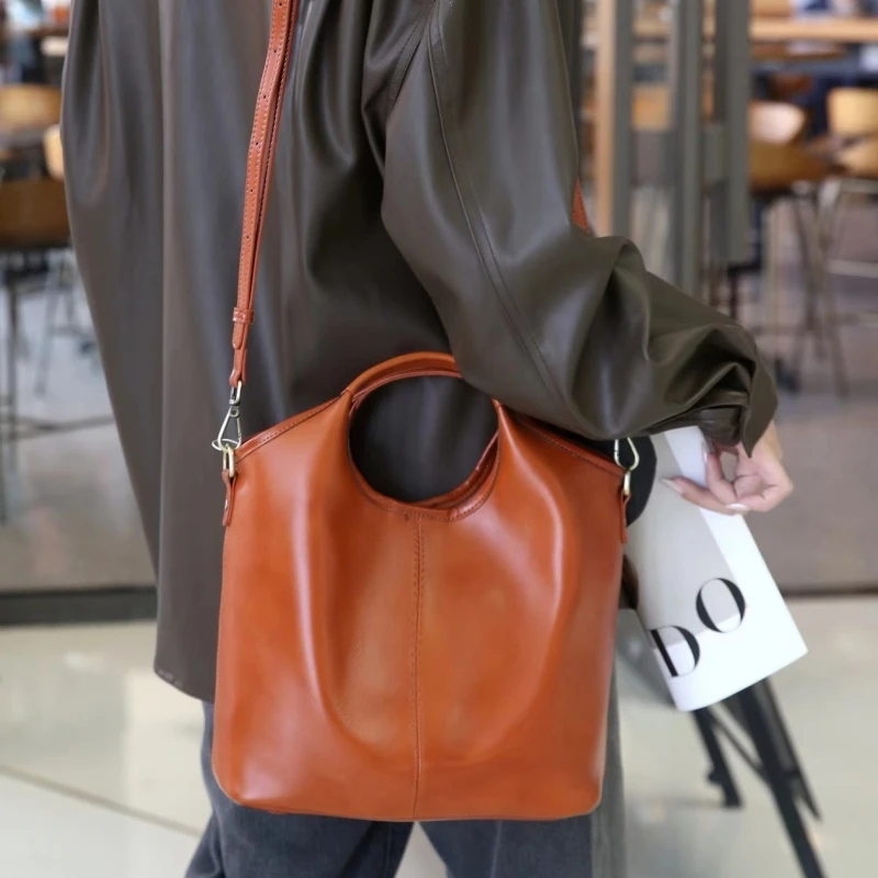 YANATARI Genuine leather woman bag shoulder bag Handbags ladies crossbody bags luxury designer minimalism tote bag Bucket Bag